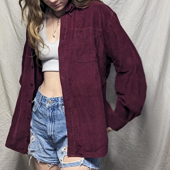 2/$25 Vintage Azur Corduroy Button Down - Picture 2 of 4